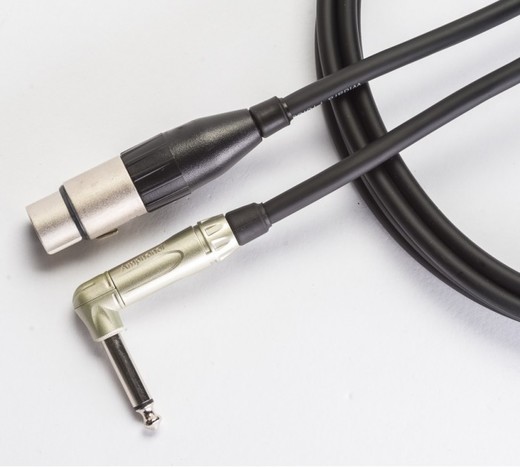 Mikrofonní kabel WIDARA XLR-F - TS Jack lomený